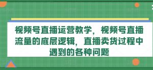 视频号直播运营教学，视频号直播流量的底层逻辑，直播卖货过程中遇到的各种问题-林文副业站