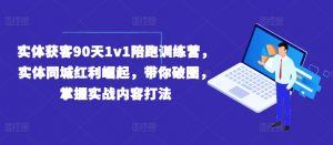 实体获客90天1v1陪跑训练营，实体同城红利崛起，带你破圈，掌握实战内容打法-林文副业站