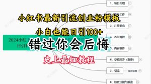 2024小红书引流创业粉史上最细教程，手把手教你引流【揭秘】-林文副业站