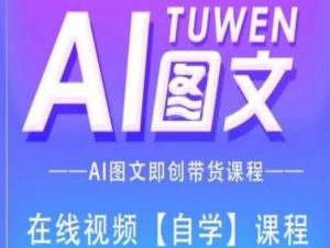 图文AI带货全流程操作，AI图文即创带货课程-林文副业站