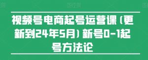 视频号电商起号运营课(更新24年7月)新号0-1起号方法论-林文副业站