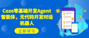 Coze零基础开发Agent智能体，无代码开发对话机器人-林文副业站
