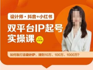 双平台IP起号实操营，教你如何靠打造设计IP，赚到10万、100万、1000万?-林文副业站