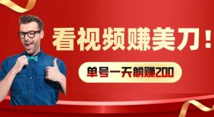 看视频赚美刀:每小时40+,多号矩阵可放大收益【揭秘】-林文副业站