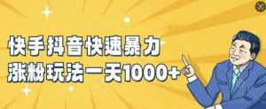 快手抖音快速暴力涨粉玩法，新手小白也能学会，一天1k+【揭秘】-林文副业站