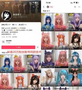 云天二次元美女起号教学，月涨10万粉丝，不判搬运-林文副业站