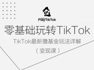 零基础玩转TiKToK变现课，TikTok最新撸基金玩法详解-林文副业站