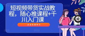短视频带货实战教程,随心推课程+千川入门课-林文副业站