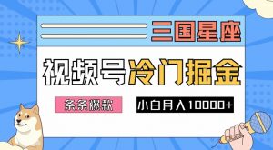 2024视频号三国冷门赛道掘金,条条视频爆款,操作简单轻松上手,新手小白也能月入1w-林文副业站