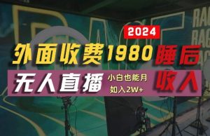 外面收费1980的支付宝无人直播技术+素材,认真看半小时就能开始做,真正睡后收入【揭秘】-林文副业站