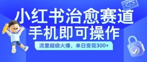 小红书治愈视频赛道，手机即可操作，流量超级火爆，单日变现300+【揭秘】-林文副业站