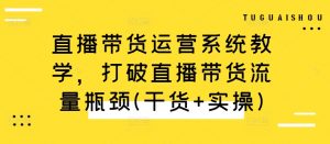 直播带货运营系统教学，打破直播带货流量瓶颈(干货+实操)-林文副业站