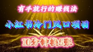 每天 10 分钟,小红书冷门风口项目开启,有手就行的搬运赚钱法,小白日入500 +【揭秘】-林文副业站