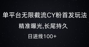单平台无限截流创业粉首发玩法，精准曝光，长尾持久，日引流100+【揭秘】-林文副业站