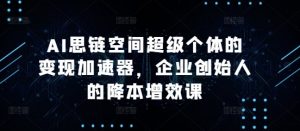 AI思链空间超级个体的变现加速器,企业创始人的降本增效课-林文副业站