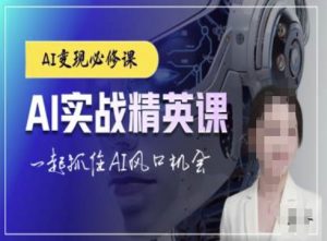 AI实战精英课,chatgptAI实战教程,一起抓住AI风口的机会-林文副业站