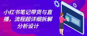 小红书笔记带货与直播，流程超详细拆解分析设计-林文副业站