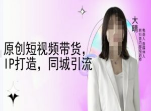 原创短视频带货，IP打造，同城引流-大晴自媒体教程-林文副业站