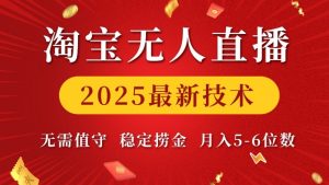 淘宝无人直播2025最新技术 无需值守,稳定捞金,月入5位数【揭秘】-林文副业站
