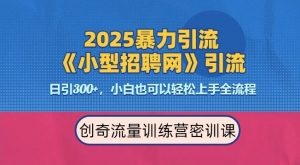 2025最新暴力引流方法,招聘平台一天引流300+,日变现多张,专业人士力荐-林文副业站