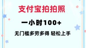 支付宝拍拍照一小时100+无任何门槛多劳多得一台手机轻松操做【揭秘】-林文副业站