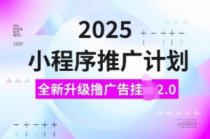 2025小程序推广计划，全新升级撸广告挂JI2.0玩法，日入多张，小白可做【揭秘】-林文副业站