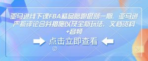 亚马逊线下课FBA精品陪跑最新一期，亚马逊严抓评论合并措施以及全新玩法，文档资料+音频-林文副业站