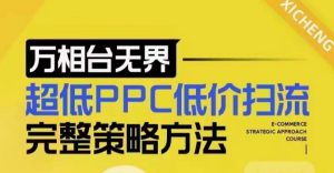 超低PPC低价扫流完整策略方法，最新低价扫流底层逻辑，万相台无界低价扫流实战流程方法-林文副业站