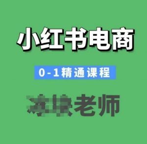 小红书电商0-1精通课程，小红书开店必学课程-林文副业站