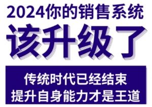 2024能落地的销售实战课，你的销售系统该升级了（更新2月）-林文副业站