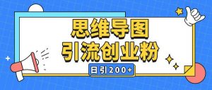 暴力引流全平台通用思维导图引流玩法ai一键生成日引200+-林文副业站