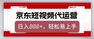 京东带货代运营，2025年翻身项目，只需上传视频，单月稳定变现8k【揭秘】-林文副业站