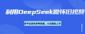 利用DeepSeek做怀旧视频，流量号多渠道变现能力强-林文副业站