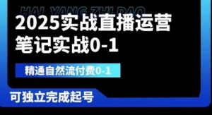 2025实战直播运营0-1，精通自然流付费0-1，可独立完成起号-林文副业站