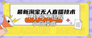 2025年淘宝无人直播带货10.0.全新技术，不违规，不封号，纯小白操作，日入数张【揭秘】-林文副业站