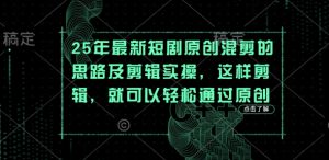 25年最新短剧原创混剪的思路及剪辑实操，这样剪辑，就可以轻松通过原创-林文副业站