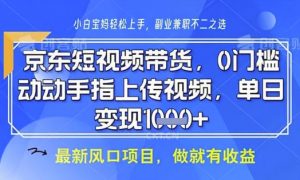 京东短视频代运营，不需要拍剪视频，不需要直播，全程喂饭，小白轻松上手，稳定月入8k【揭秘】-林文副业站