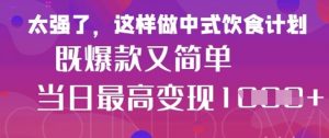 疯狂爆火！小红书等平台的女性中餐养生视频，小白轻松制作，快速拿到结果-林文副业站