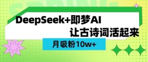 用DeepSeek做AI 古诗词视频，涨粉 10W+(保姆级教程)-林文副业站