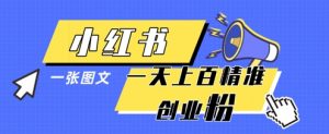小红书模版一张图片一天轻松引流上百创业粉-林文副业站