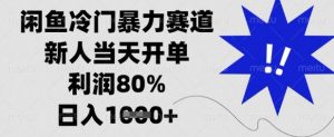 闲鱼冷门暴力赛道，新人当天开单，利润80%，日入数张【揭秘】-林文副业站