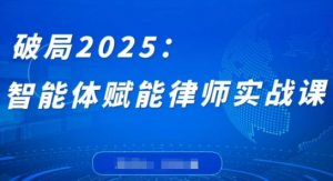 破局2025：智能体赋能律师实战课，打破编程壁垒，完成复杂任务，沉淀专属知识，赋能律师实务-林文副业站