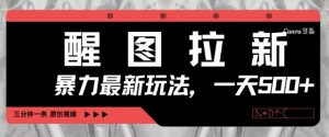 醒图拉新，暴力新玩法，光用手机三分钟制作一条视频，一天轻松5张-林文副业站