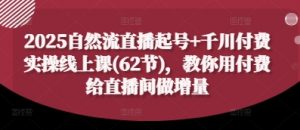 2025自然流直播起号+千川付费实操线上课(62节)，教你用付费给直播间做增量-林文副业站
