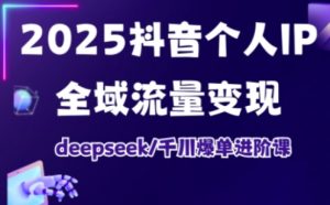 2025抖音个人IP全域流量变现进阶课，deepseek千川爆单进阶课-林文副业站