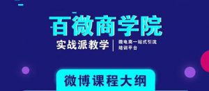 百微商学院：微博SEO实战引流玩法 快速实现被动获客-林文副业站