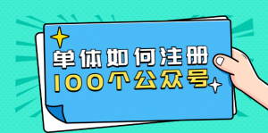 单体如何注册100个公众号，主体被封如何继续注册公众号？-林文副业站
