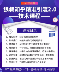 狼叔知乎精准引流2.0，每天只需花1-2小时，源源不断的被动流量主动添加你-林文副业站
