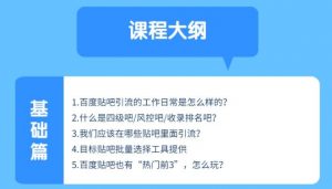 百度贴吧霸屏宝典推广实战引流课程，24小时半自动化精准引流神器！-林文副业站